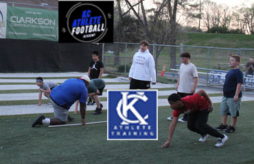 Defensive Line Football Training part of the Kansas City Athlete Training Football Acadmey focuses on the techniques needed to play an interior and edge rusher defensive line position such as tackle or nose or defensive end on the football field. We work every class on an athlete's stance then progress to gap alignment and using hands to strike the offensive player. This class is highly recommended for any youth and/or middle school player looking to be successful playing defensive line.